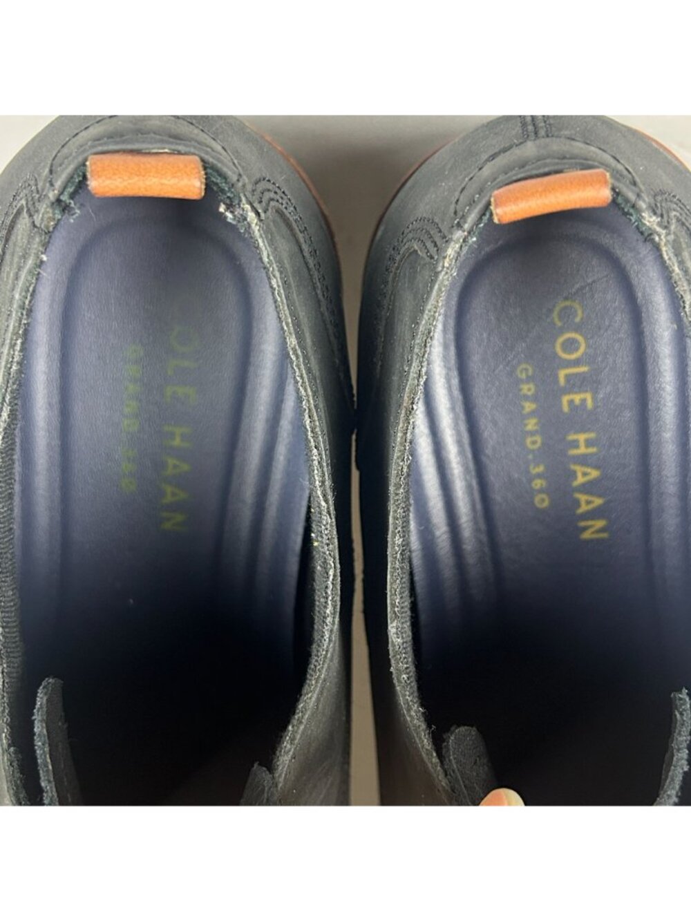 Cole Haan Grand Blucher Feathercraft Oxford Shoes Mens 10 Black Leather Lace Up - Picture 8 of 10